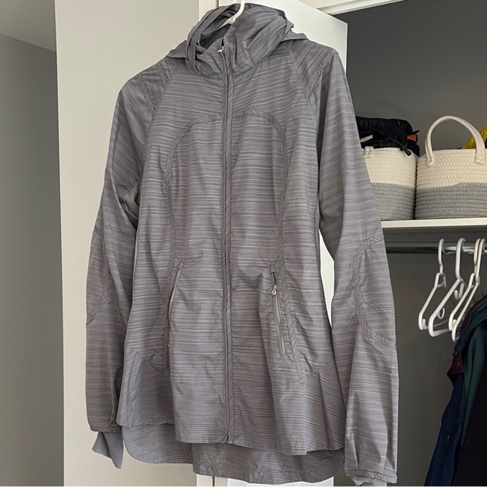 Lululemon Athletica Gray Hooded Utility Jacket